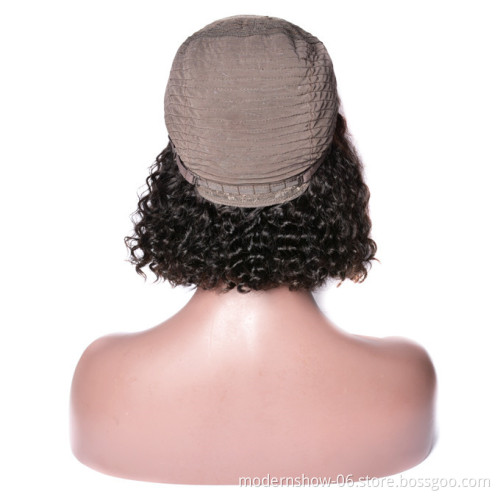 Wholesale Price Brazilian Virgin Hair Cuticles Aligned Human Hair Wigs Deep Curly Lace Front Wigs for Black women